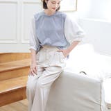 ドッキングトップス クルーネックブラウス | ANGELCLOSET | 詳細画像8