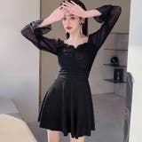 ワンピース水着 体型カバー ハイウエスト | SUNSHINE CLOSET | 詳細画像11 