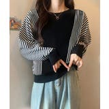 ストライプ配色ドルマンニット体型カバー春 | SUNSHINE CLOSET | 詳細画像2 