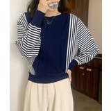 ストライプ配色ドルマンニット体型カバー春 | SUNSHINE CLOSET | 詳細画像7 