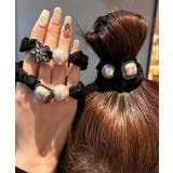 ヘアアクセサリー フェイクパール髪ゴム ハーフアップアレンジ | SUNSHINE CLOSET | 詳細画像2 