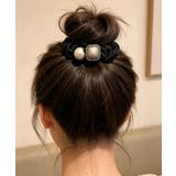 ヘアアクセサリー フェイクパール髪ゴム ハーフアップアレンジ | SUNSHINE CLOSET | 詳細画像3 