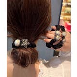 ヘアアクセサリー フェイクパール髪ゴム ハーフアップアレンジ | SUNSHINE CLOSET | 詳細画像6 