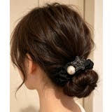 ヘアアクセサリー フェイクパール髪ゴム ハーフアップアレンジ | SUNSHINE CLOSET | 詳細画像7 