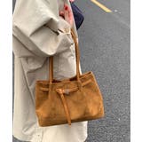 スエード調トートバッグ ベルトデザイン鞄 | SUNSHINE CLOSET | 詳細画像3 