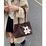 スエード調トートバッグ ベルトデザイン鞄 | SUNSHINE CLOSET | 詳細画像6 