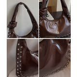 レディースおしゃれ ノットハンドルショルダーバッグ エナメル調トートバッグヴィン… | SUNSHINE CLOSET | 詳細画像23 