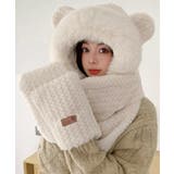 くま耳ニット帽子 マフラー 手袋 一体型 | SUNSHINE CLOSET | 詳細画像1 