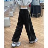 レディースサイドラインルーズパンツ Y2Kイージーパンツ ヒップホップダンス衣装 | SUNSHINE CLOSET | 詳細画像4 