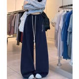 ワンポイント刺しゅうロゴ イージーパンツ ハイウエストワイドパンツ | SUNSHINE CLOSET | 詳細画像11