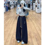ワンポイント刺しゅうロゴ イージーパンツ ハイウエストワイドパンツ | SUNSHINE CLOSET | 詳細画像13