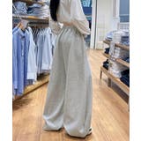 ワンポイント刺しゅうロゴ イージーパンツ ハイウエストワイドパンツ | SUNSHINE CLOSET | 詳細画像4