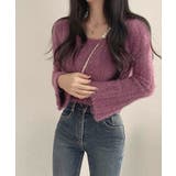 ショート丈 シャギーニットトップス韓国風 | SUNSHINE CLOSET | 詳細画像5