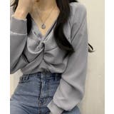 フロントねじり シャツブラウス Vネック | SUNSHINE CLOSET | 詳細画像9 