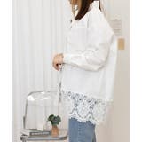 レース切替シャツブラウス長袖シャツ韓国風 | SUNSHINE CLOSET | 詳細画像17 