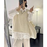 レース切替シャツブラウス長袖シャツ韓国風 | SUNSHINE CLOSET | 詳細画像9 