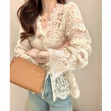 総レースブラウスVネックシースルーシャツ | SUNSHINE CLOSET | 詳細画像1 