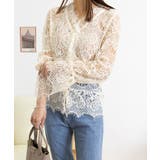 総レースブラウスVネックシースルーシャツ | SUNSHINE CLOSET | 詳細画像11 