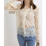 総レースブラウスVネックシースルーシャツ | SUNSHINE CLOSET | 詳細画像12 