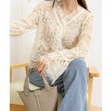 総レースブラウスVネックシースルーシャツ | SUNSHINE CLOSET | 詳細画像14 