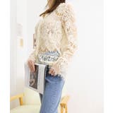 総レースブラウスVネックシースルーシャツ | SUNSHINE CLOSET | 詳細画像15 