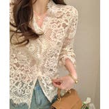 総レースブラウスVネックシースルーシャツ | SUNSHINE CLOSET | 詳細画像3 