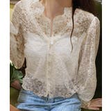 花柄レースブラウス 韓国風シアートップス | SUNSHINE CLOSET | 詳細画像4 