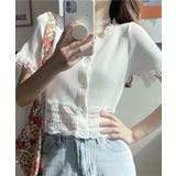フリルショートカーディガン レースニット | SUNSHINE CLOSET | 詳細画像1 