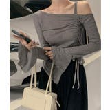 ワンオフショルダーTシャツギャザー 長袖 | SUNSHINE CLOSET | 詳細画像5