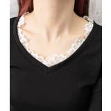レース付TシャツVネック長袖リブトップス | SUNSHINE CLOSET | 詳細画像13 