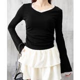レース付TシャツVネック長袖リブトップス | SUNSHINE CLOSET | 詳細画像14 