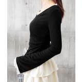 レース付TシャツVネック長袖リブトップス | SUNSHINE CLOSET | 詳細画像15 