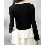 レース付TシャツVネック長袖リブトップス | SUNSHINE CLOSET | 詳細画像18 