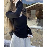 レース付TシャツVネック長袖リブトップス | SUNSHINE CLOSET | 詳細画像4 