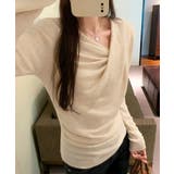 長袖ドレープニットトップス Vネック秋冬 | SUNSHINE CLOSET | 詳細画像3 
