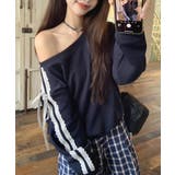 オフショルダースウェット長袖レースリボン | SUNSHINE CLOSET | 詳細画像5 