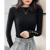 袖ボタン リブニットトップス レディース | SUNSHINE CLOSET | 詳細画像4