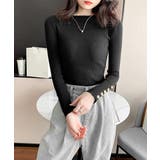 袖ボタン リブニットトップス レディース | SUNSHINE CLOSET | 詳細画像5