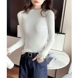 袖ボタン リブニットトップス レディース | SUNSHINE CLOSET | 詳細画像8