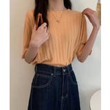 薄手リブニットTシャツレディース ベーシックニット着やせトップス 通勤通学 | SUNSHINE CLOSET | 詳細画像10 