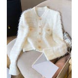 上品シャギーニットトップス 大人可愛い長袖クルーネック羽織りきれいめ韓国風フェミ… | SUNSHINE CLOSET | 詳細画像20