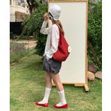 トートバッグ花モチーフ付き編みバッグ軽量 | SUNSHINE CLOSET | 詳細画像12 