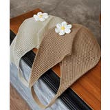 トートバッグ花モチーフ付き編みバッグ軽量 | SUNSHINE CLOSET | 詳細画像18 