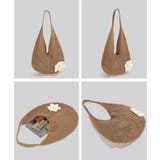 トートバッグ花モチーフ付き編みバッグ軽量 | SUNSHINE CLOSET | 詳細画像21 