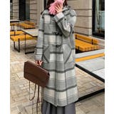 トグルボタンロングコートチェック柄コート | SUNSHINE CLOSET | 詳細画像1