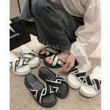 厚底サンダル ねじり配色クロスサンダル夏 | SUNSHINE CLOSET | 詳細画像2 
