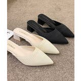 ニットミュールパンプス チャンキーヒール | SUNSHINE CLOSET | 詳細画像15