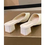 ニットミュールパンプス チャンキーヒール | SUNSHINE CLOSET | 詳細画像18