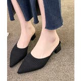 ニットミュールパンプス チャンキーヒール | SUNSHINE CLOSET | 詳細画像5