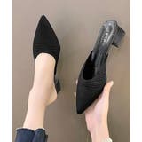 ニットミュールパンプス チャンキーヒール | SUNSHINE CLOSET | 詳細画像7